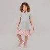 Robe polo fille manches courtes avec volant - KONTAKT