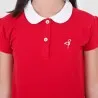 Robe polo fille manches courtes col claudine contrasté - KONTAKT