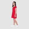 Robe polo fille manches courtes col claudine contrasté - KONTAKT