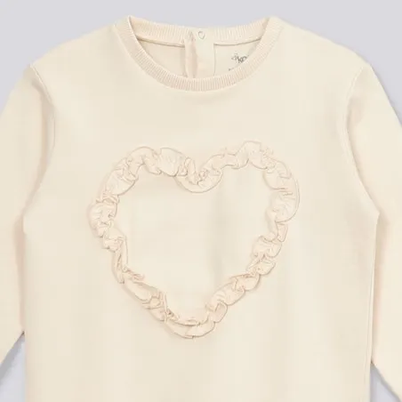 Robe sweat bébé fille CŒUR - KONTAKT
