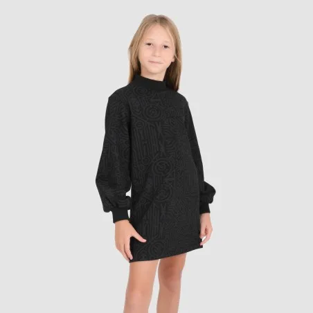Robe sweat fille col cheminé IMPRIMÉ BERBERE - KONTAKT