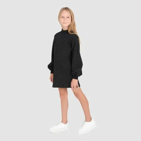 Robe sweat fille col cheminé IMPRIMÉ BERBERE - KONTAKT
