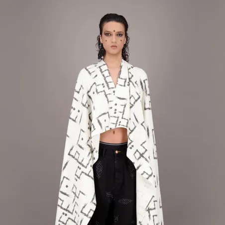 Safseri unisexe en jeans IMPRIME HEAVY PRINT AND LASER - TUNIS FASHION WEEK 2024 - KONTAKT