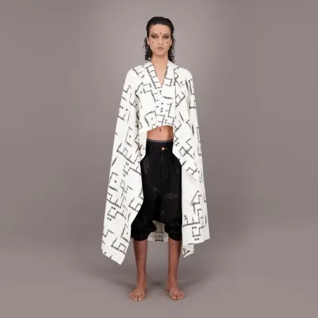 Safseri unisexe en jeans IMPRIME HEAVY PRINT AND LASER - TUNIS FASHION WEEK 2024 - KONTAKT