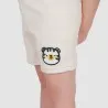 Salopette short bébé en serge de coton avec patch TIGRE - KONTAKT