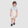 Salopette short bébé en serge de coton avec patch TIGRE - KONTAKT