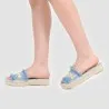 Sandales espadrilles femme en jeans avec motif berbère - KONTAKT