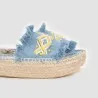 Sandales espadrilles femme en jeans avec motif berbère - KONTAKT