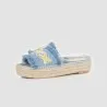 Sandales espadrilles femme en jeans avec motif berbère - KONTAKT