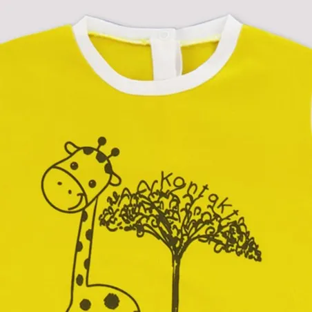 Set bébé manches courtes contrastés GIRAFFE - KONTAKT