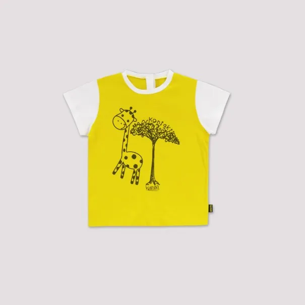 Set bébé manches courtes contrastés GIRAFFE - KONTAKT