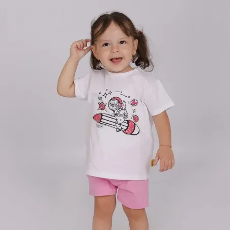 Set bébé manches courtes SPACE GIRL - KONTAKT