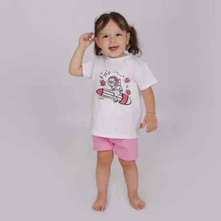 Set bébé manches courtes SPACE GIRL - KONTAKT