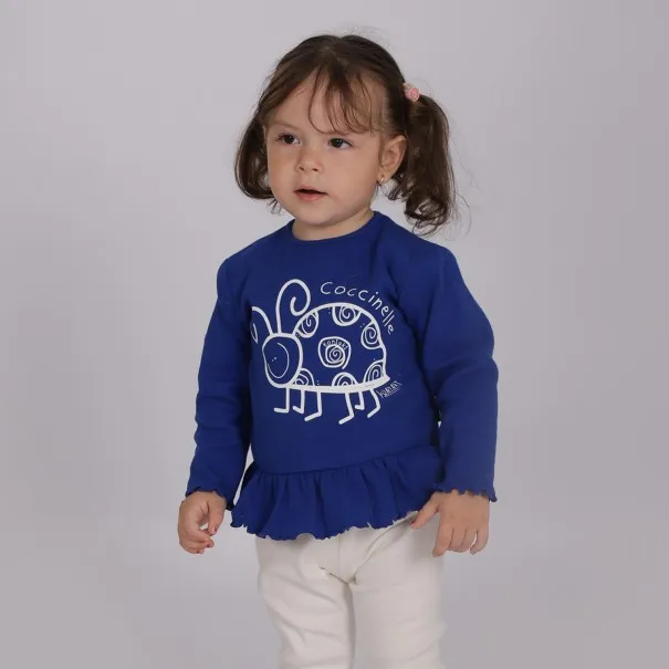Set côtelé bébé avec volant COCCINELLE - KONTAKT