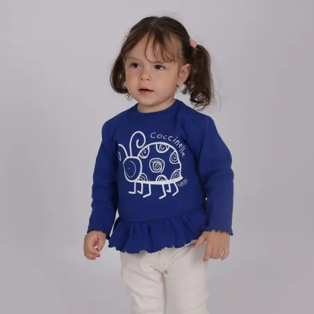 Set côtelé bébé avec volant COCCINELLE - KONTAKT