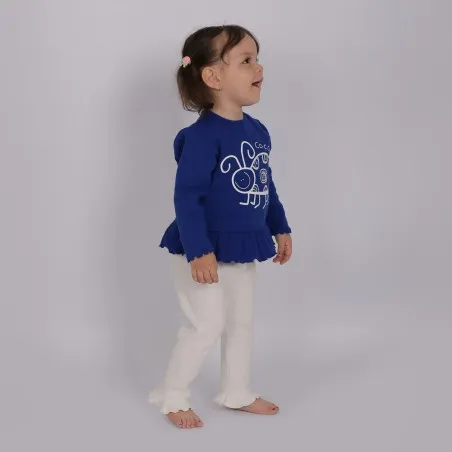 Set côtelé bébé avec volant COCCINELLE - KONTAKT