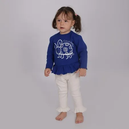 Set côtelé bébé avec volant COCCINELLE - KONTAKT