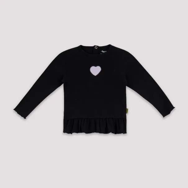 Set côtelé bébé avec volant et cut out cœur - KONTAKT