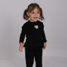 Set côtelé bébé avec volant et cut out cœur - KONTAKT