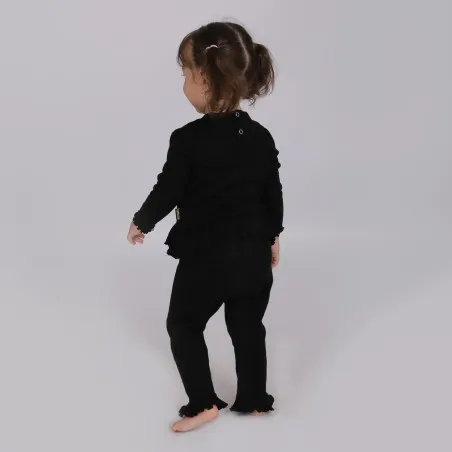 Set côtelé bébé avec volant et cut out cœur - KONTAKT