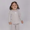 Set côtelé bébé avec volant et cut out cœur - KONTAKT