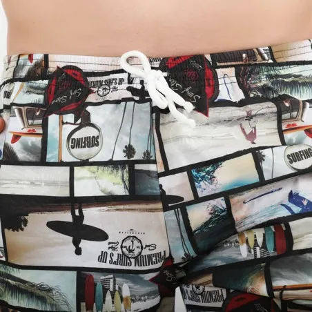 Short de bain homme court imprimé SURFING - KONTAKT