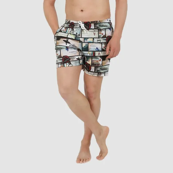 Short de bain homme court imprimé SURFING - KONTAKT