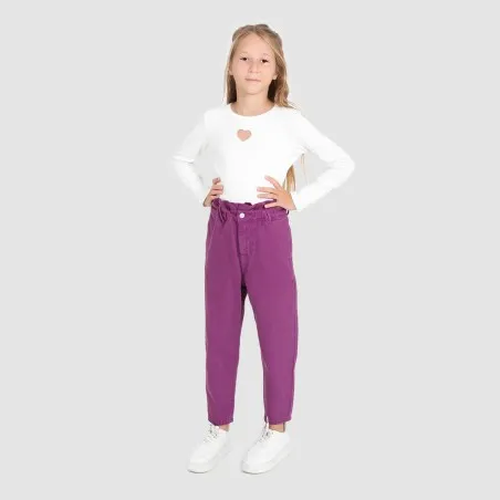 Paperbag jeans fille - KONTAKT