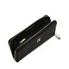 Tommy Jeans – Portefeuille Tommy Hilfiger souple à fermeture éclair pour femme TH – Noir - TOMMY JEANS