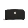 Tommy Jeans – Portefeuille Tommy Hilfiger souple à fermeture éclair pour femme TH – Noir - TOMMY JEANS