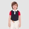 Polo bébé body manches courtes contrastées avec broderie - KONTAKT