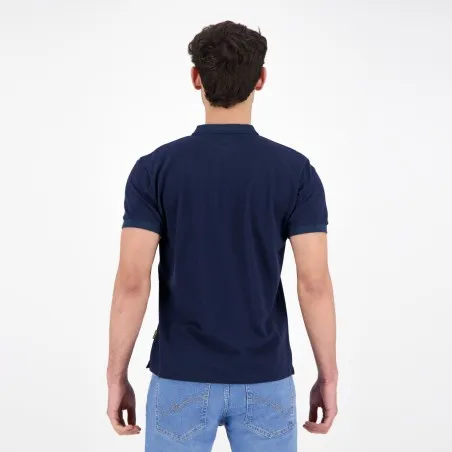 Polo col mao zippé homme manches courtes avec broderie - KONTAKT