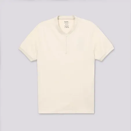 Polo col mao zippé homme manches courtes avec broderie - KONTAKT