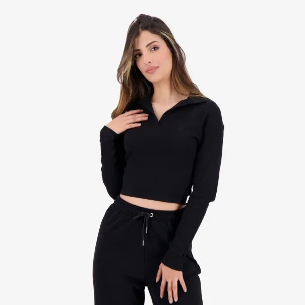 Polo côtelé femme manches longues - KONTAKT