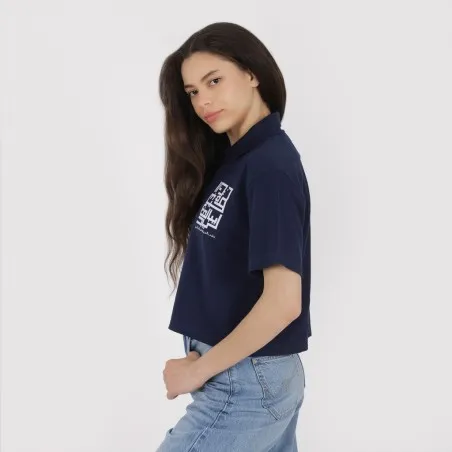 Polo crop femme manches courtes - KONTAKT