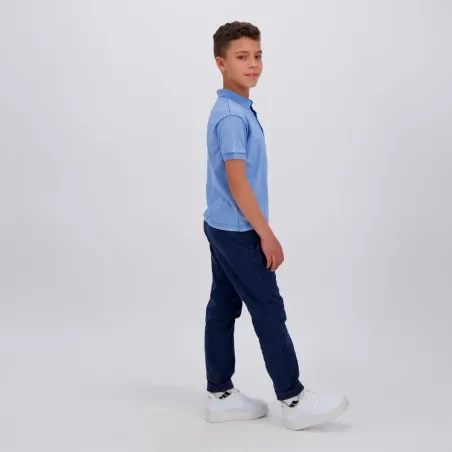 Polo délavé garçon manches courtes avec flamant rose - KONTAKT