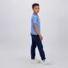 Polo délavé garçon manches courtes avec flamant rose - KONTAKT