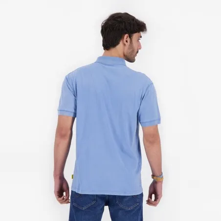Polo délavé homme manches courtes avec broderie - KONTAKT