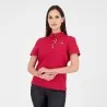 Polo femme manches courtes avec volant et broderie - KONTAKT