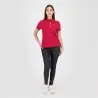 Polo femme manches courtes avec volant et broderie - KONTAKT