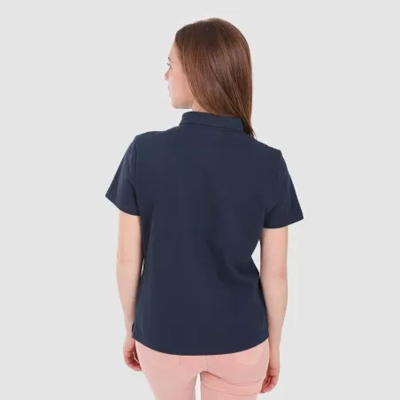 Polo femme manches courtes avec volant et broderie - KONTAKT