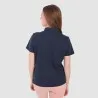 Polo femme manches courtes avec volant et broderie - KONTAKT