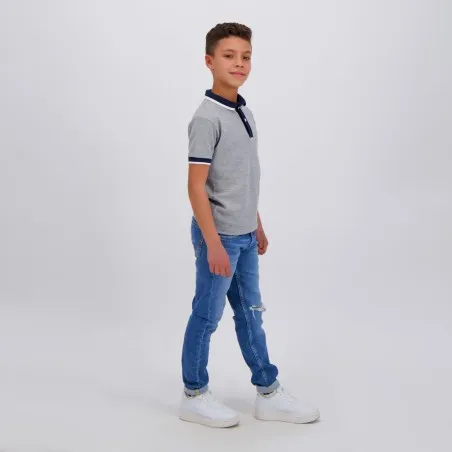 Polo garçon manches courtes avec broderie - KONTAKT