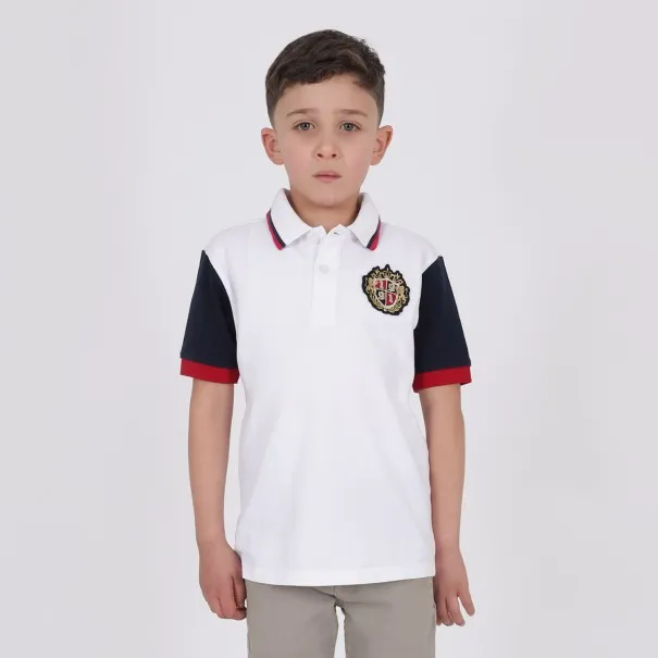 Polo garçon manches courtes avec patch - KONTAKT