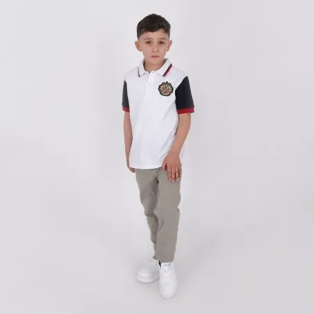 Polo garçon manches courtes avec patch - KONTAKT