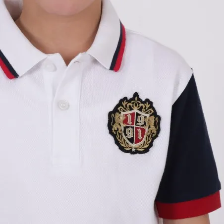 Polo garçon manches courtes avec patch - KONTAKT