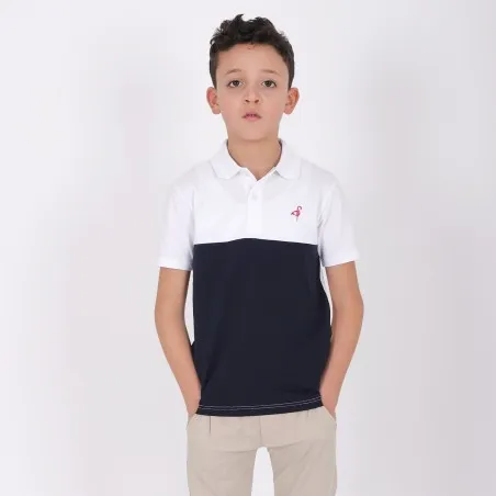 Polo garçon manches courtes bi-couleurs - KONTAKT