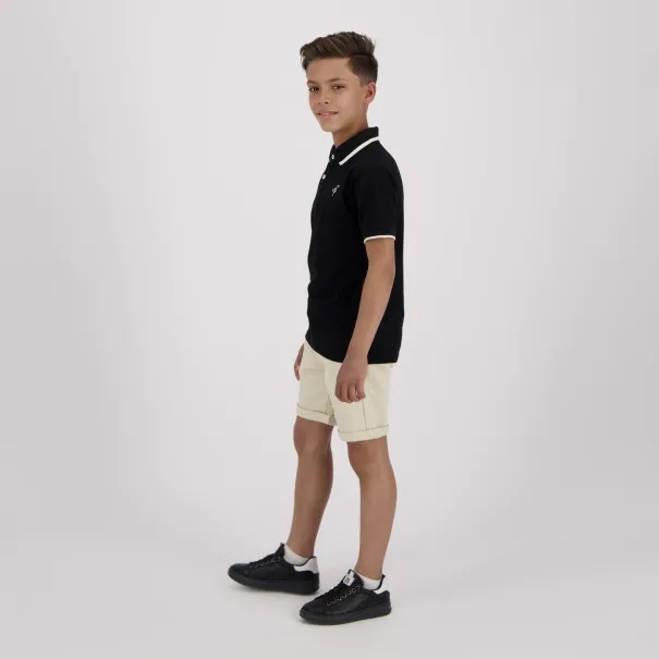 Polo garçon manches courtes en jersey avec broderie - KONTAKT