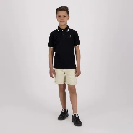 Polo garçon manches courtes en jersey avec broderie - KONTAKT