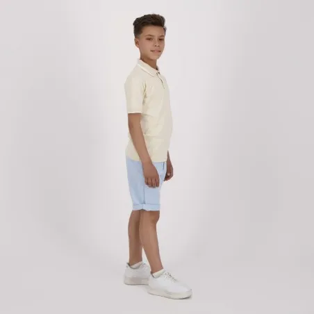 Polo garçon manches courtes en jersey avec broderie - KONTAKT